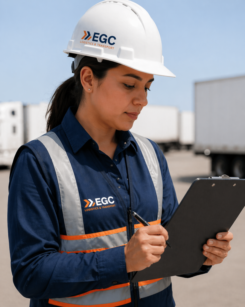 Cross-border trucking logistics inspection with EGC Logistics & Transport in Mexico USA freight operations